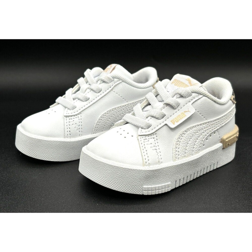 Puma Jada Animal Leopard Print Toddler Sneaker Size 5C White Granola Black NNB
